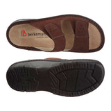 Sandalia para hombre en nubuck, Marrón, Berkemann