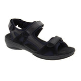 Fidelio damesandal - Sort læder - Seniorshop