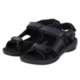 Fidelio damesandal - Sort læder - Seniorshop