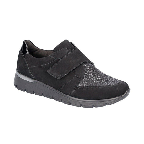 Waldläufer bred damesko - Sort - Seniorshop