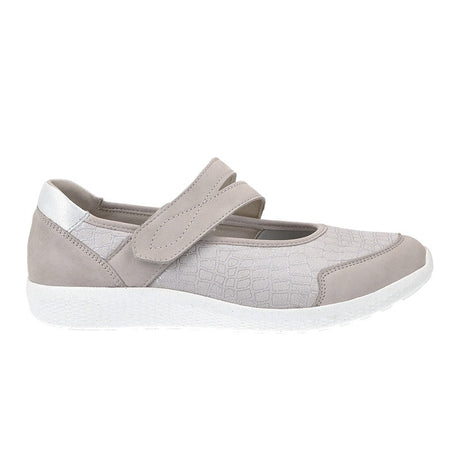 Waldläufer ballerina med velcro - Lys grå