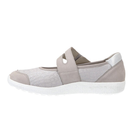 Waldläufer ballerina med velcro - Lys grå