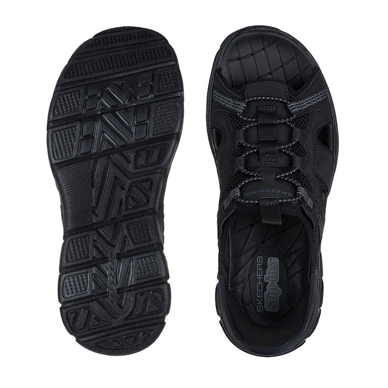 Skechers slip-in herresandal - Sort