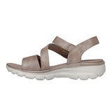 Skechers damesandal med velcro - Beige - Seniorshop