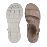 Skechers damesandal med velcro - Beige - Seniorshop