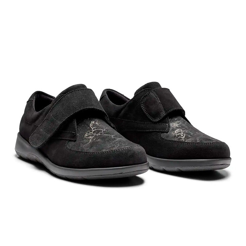 New Feet damesko med velcrorem - Sort