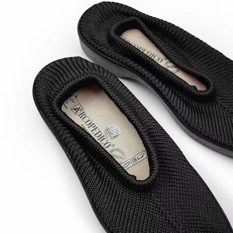 Arcopedico zapato de mujer en punto, negro
