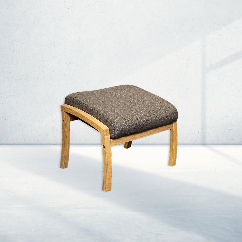 Hanstholm Plus skammel, Brunt stof - Seniorshop