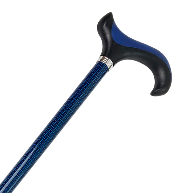 Bastón, altura ajustable, Negro/Azul