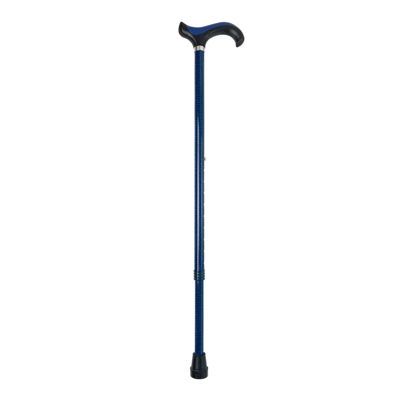 Bastón, altura ajustable, Negro/Azul