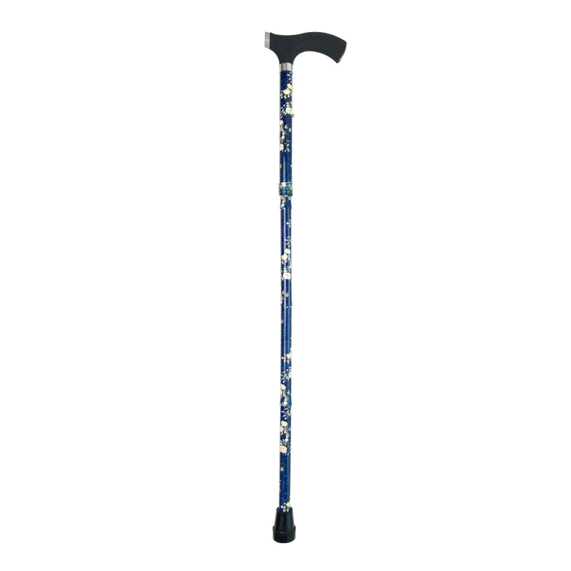 Bastón, Plegable, Azul con flores