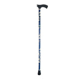 Bastón, Plegable, Azul con flores