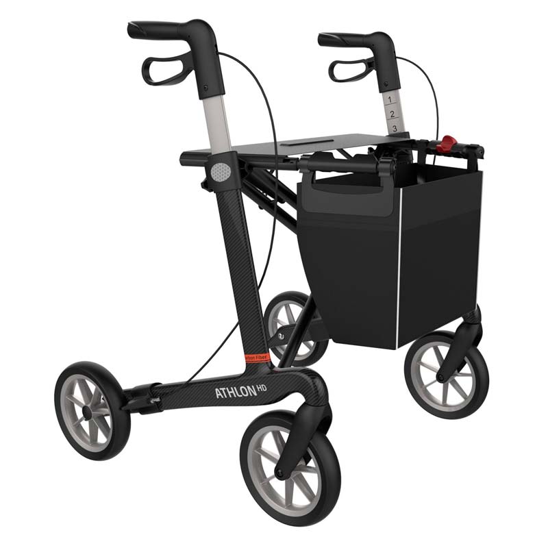 Rollator, ATHLON HD, Negro - Modelo Ancho