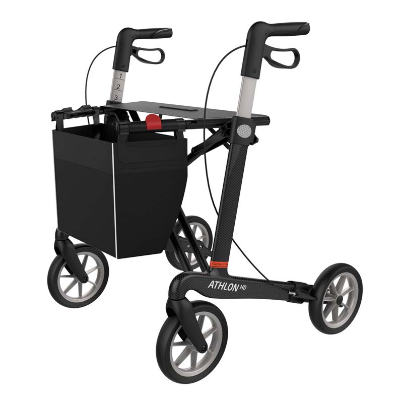 Rollator, ATHLON HD, Negro - Modelo Ancho