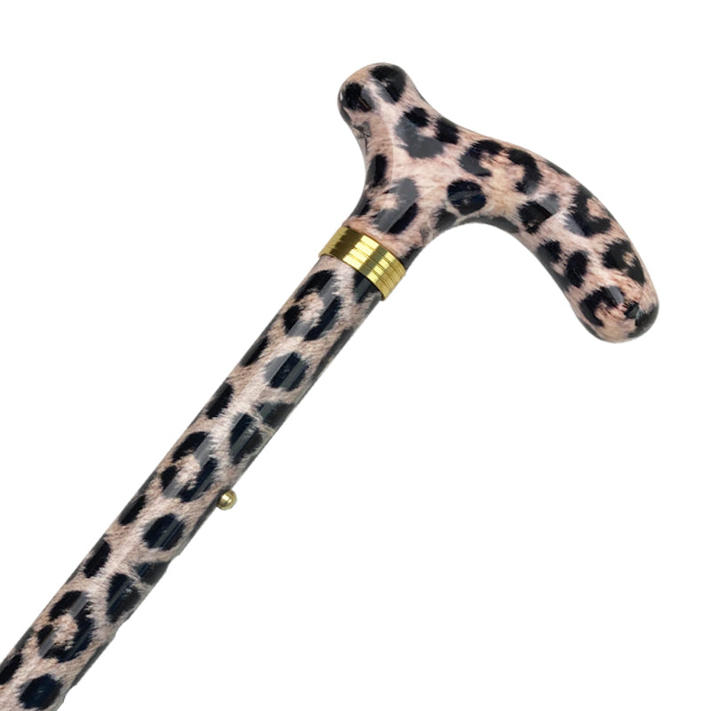 Bastón plegable, estampado de leopardo