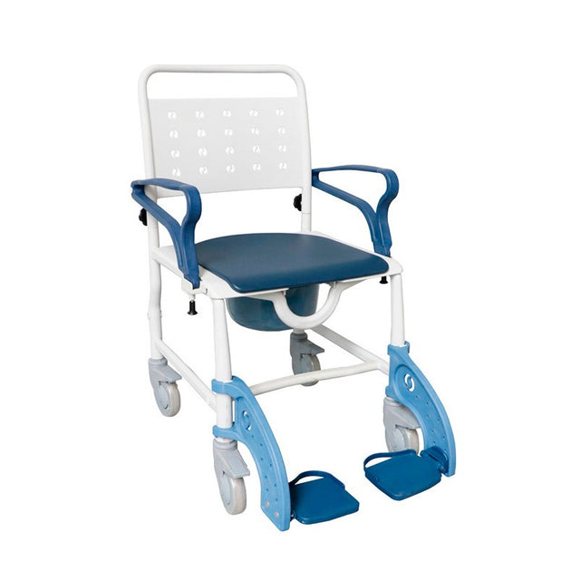 Silla de baño / Silla de inodoro con ruedas de conducción