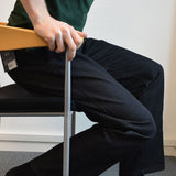 Jeans med elastik i taljen - Koksgrå/sort - Seniorshop