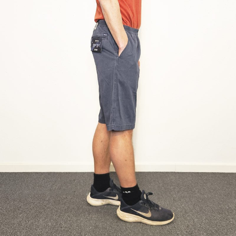 Shorts med elastik i taljen - Støvet blå - Seniorshop