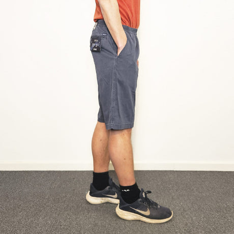 Shorts con cintura elástica - azul empolvado