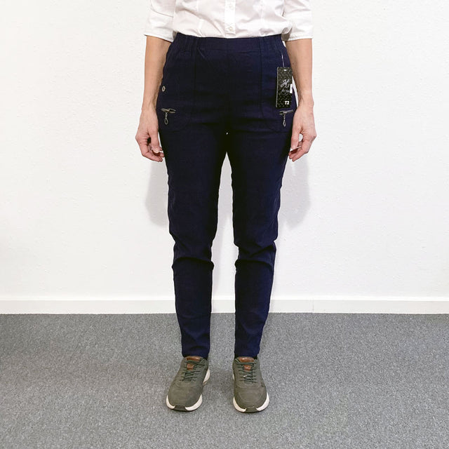 Damebukser med elastikkant - Navy - Seniorshop