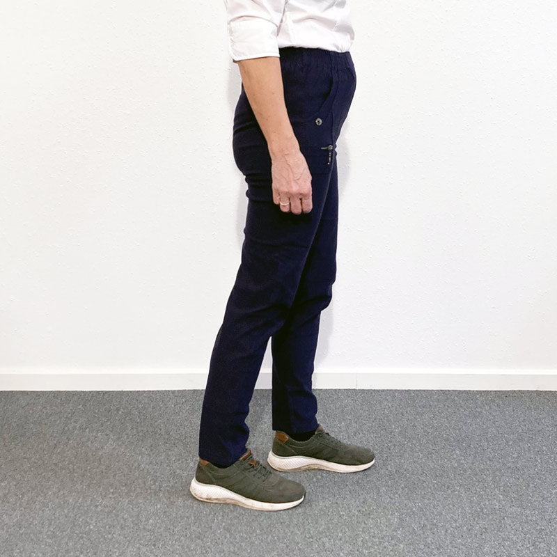 Damebukser med elastikkant - Navy - Seniorshop