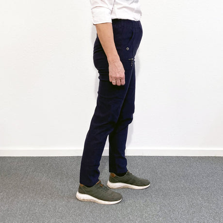 Damebukser med elastikkant - Navy - Seniorshop