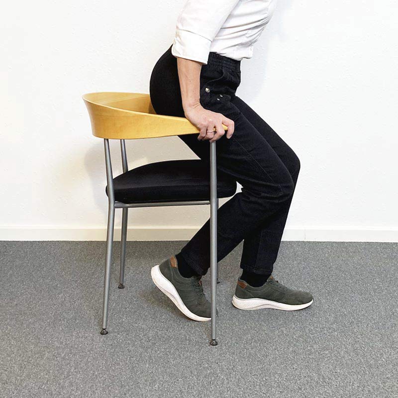 Damebukser med elastikkant - Sort denim - Seniorshop