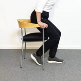 Damebukser med elastikkant - Sort denim - Seniorshop