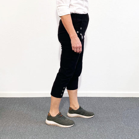 Capri damebukser - Sort - Seniorshop