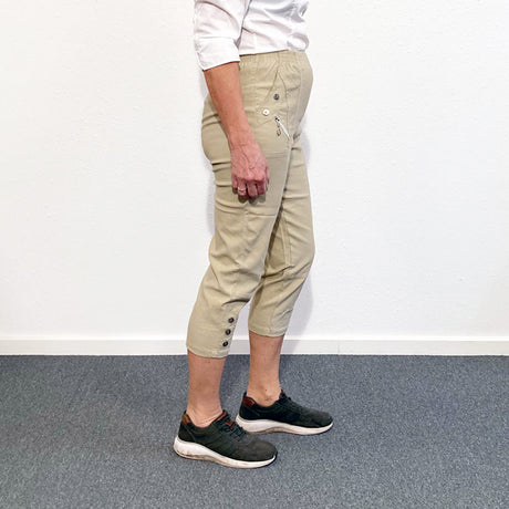 Capri damebukser - Beige - Seniorshop