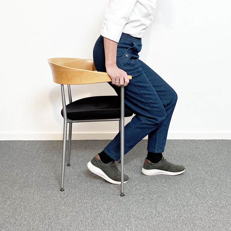 Damebukser med elastikkant - Mørk denim - Seniorshop