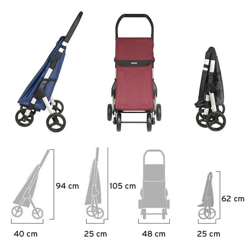 Muuvi Up carrito de compras, Negro